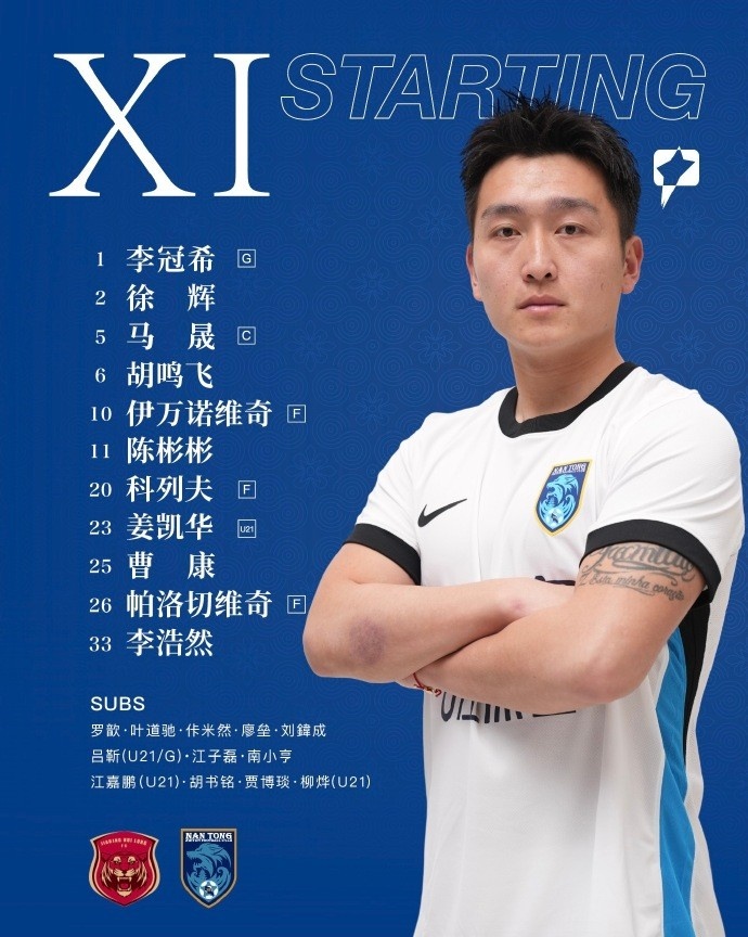 上海嘉定汇龙vs南通支云 首发出炉🔥